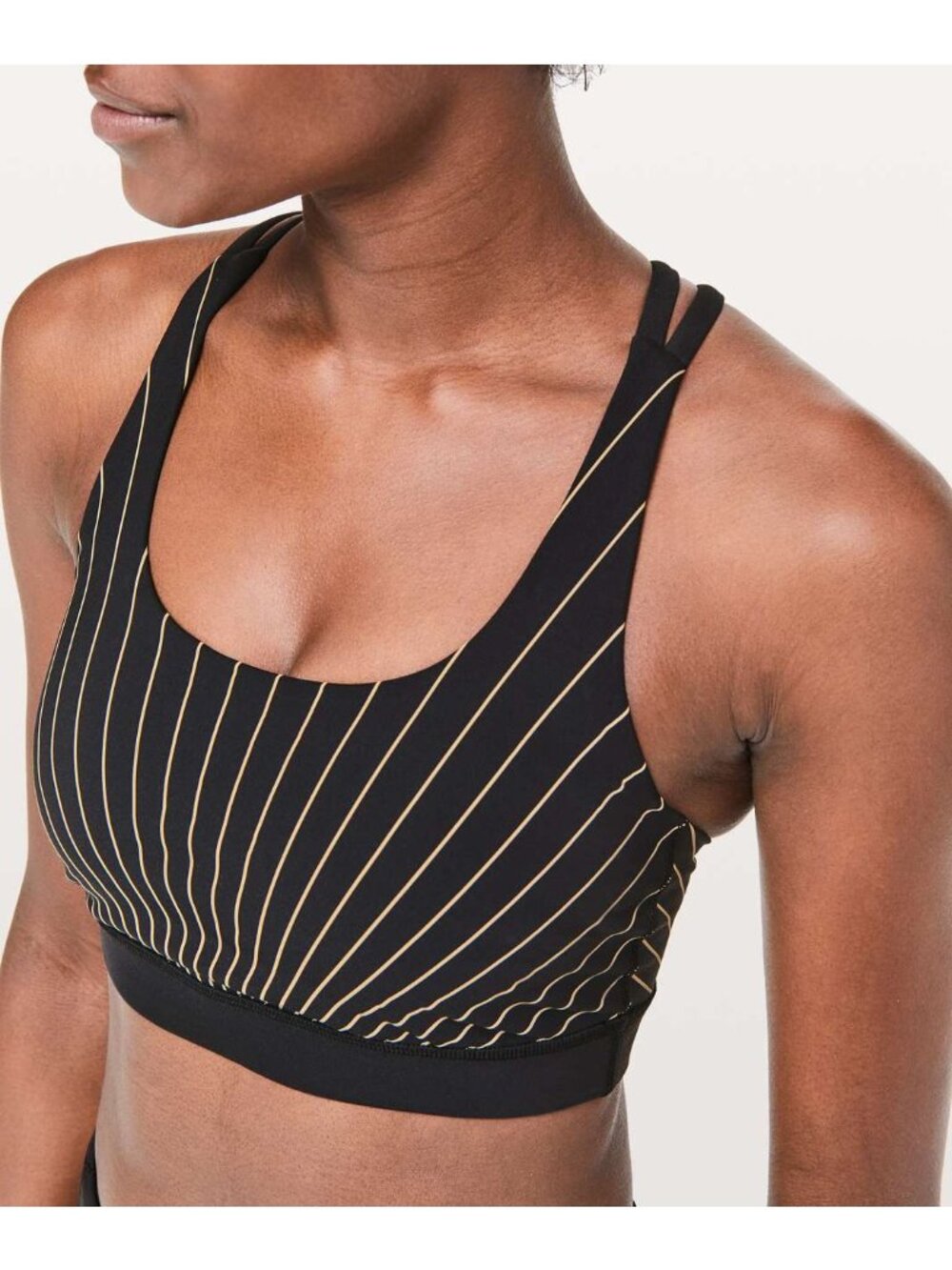 Lululemon x Barry’s Energy Sports Bra Reflective Stripes Size 10 Excellent Cond